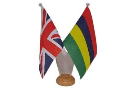 Mauritius Friendship Table Flag - Wood