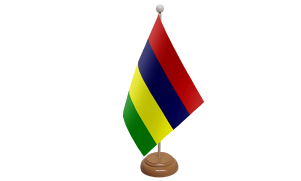Mauritius Wooden Table Flag