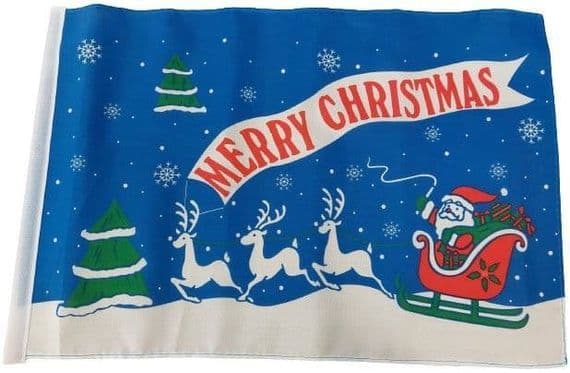 Merry Christmas Blue 1ft Flag | Buy Merry Christmas Blue 1ft Flag