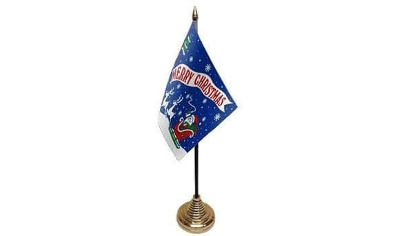Merry Christmas Blue Table Flag | Buy Merry Christmas Blue Table Flag