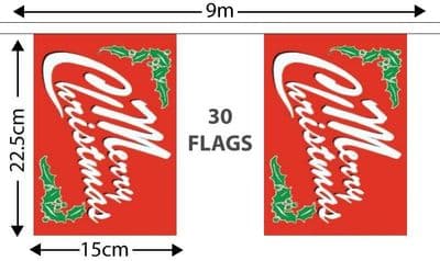 Merry Christmas Bunting 9m
