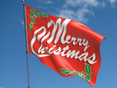 Merry Christmas Flag 5ft x 3ft