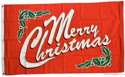 Merry Christmas Flag - 5ft x 3ft | Standard Polyester