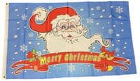 Merry Christmas Santa Blue Flag | Free UK Delivery | NWFlags