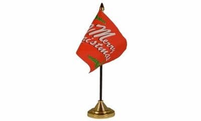 Merry Christmas Table Flag