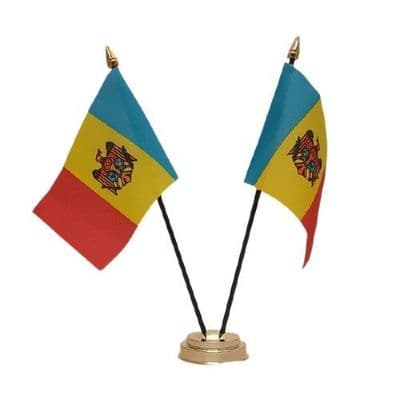 Moldova Double Table Flag