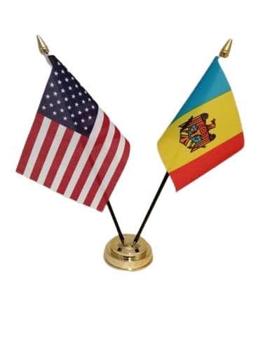 Moldova & USA Table Flag | Buy Moldova & USA Table Flag | NWFlags