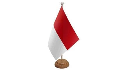 Monaco Wooden Table Flag