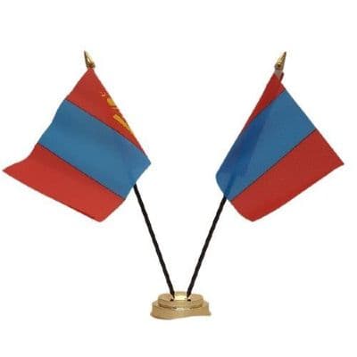 Mongolia Double Table Flag