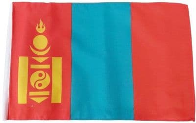 Mongolia SLEEVED Flag - 1.5ft x 1ft