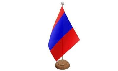 Mongolia Wooden Table Flag