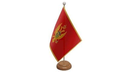Montenegro Wooden Table Flag
