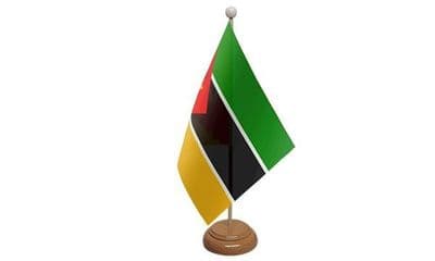 Mozambique Wooden Table Flag