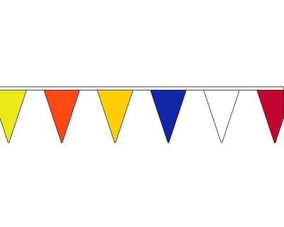 Multi Coloured Bunting Triangle 13m - 36 Flags