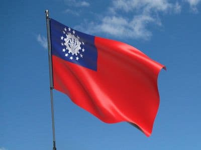 Myanmar Old Burma Flag 5ft x 3ft