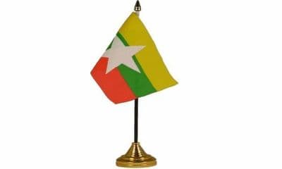 Myanmar Table Flag