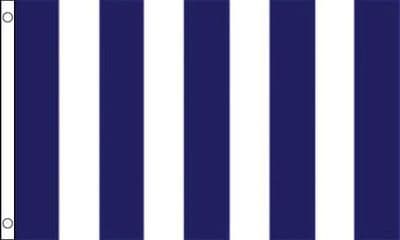 Navy Blue And White Striped Flag VALUE 3ft x 2ft