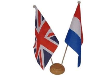 Netherlands Friendship Table Flag - Wood