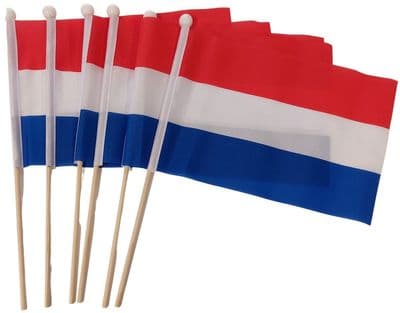 Netherlands Hand Flag - 6 Pack