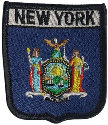 New York State on Shield Embroidered Sew on patch