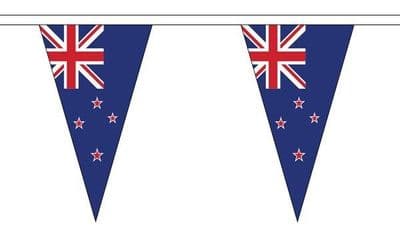 New Zealand Bunting Triangle 5m - 12 Flags