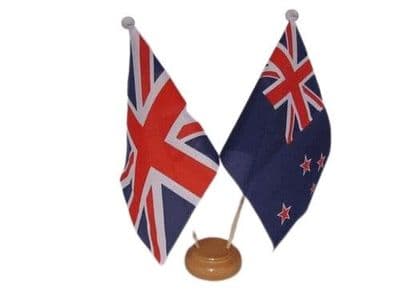 New Zealand Friendship Table Flag - Wood