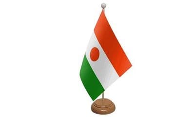 Niger Table Flag - Wood