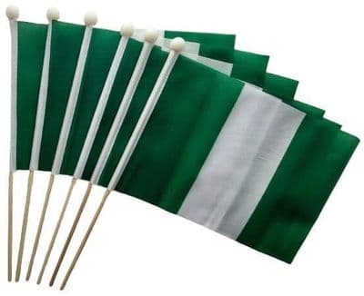 Nigeria Hand Flag - 6 Pack
