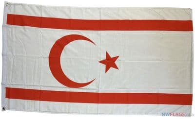 North Cyprus Flag - 5ft x 3ft | Standard Polyester
