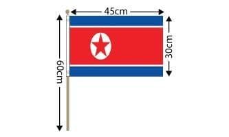 North Korea Large Hand Flag | Buy North Korea Large Hand Flag