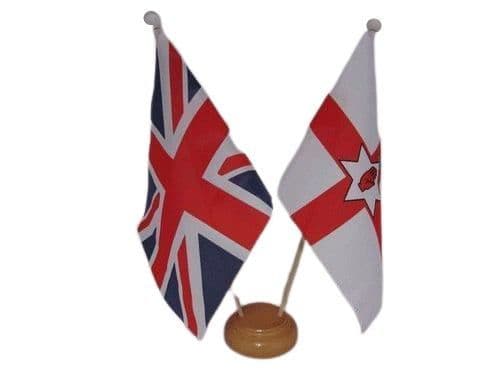 Northern Ireland Friendship Wooden Table Flag | NWFlags