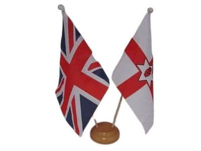 Northern Ireland Friendship Wooden Table Flag