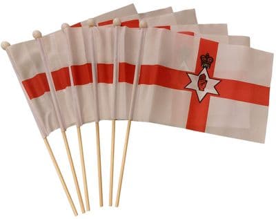 Northern Ireland Hand Flag - 6 Pack