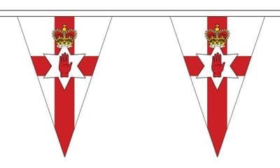 Northern Ireland Triangle Bunting (5m) - 12 Flags