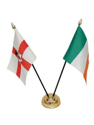 Northern Ireland with Ireland Friendship Table Flag