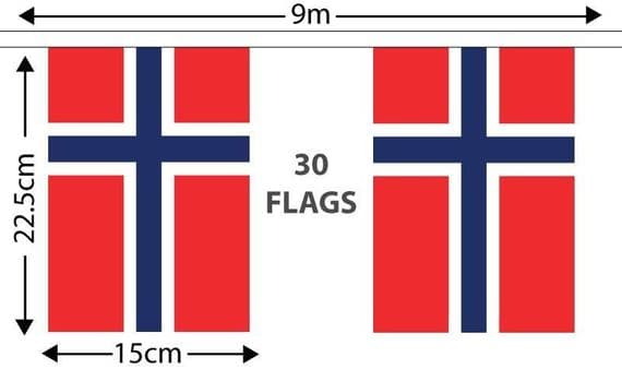 Norway Bunting | Buy Norway Bunting | North West Flags