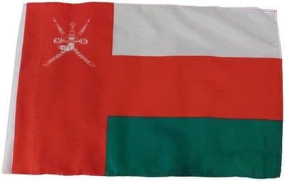 Oman SLEEVED Flag - 1.5ft x 1ft