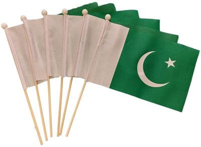 Pakistan Hand Flag - 6 Pack