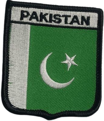 Pakistan Shield Embroidered Sew on patch