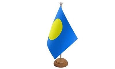 Palau Wooden Table Flag