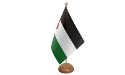 Palestine Wooden Table Flag