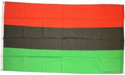 Pan African Afro American Flag - 5ft x 3ft | Standard Polyester