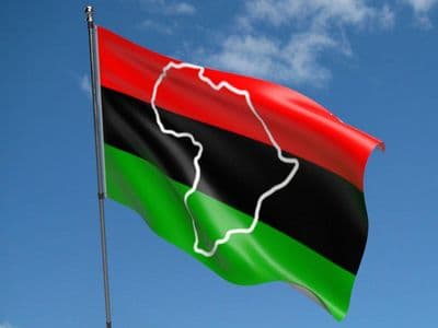 Pan African with Map 5ft x 3ft Flag