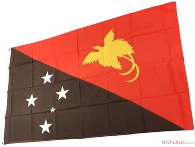 Papua New Guinea Flag - 5ft x 3ft | Standard Polyester
