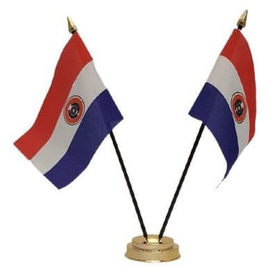 Paraguay Double Table Flag