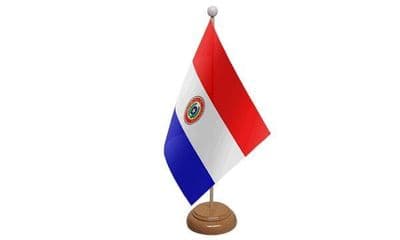 Paraguay Wooden Table Flag