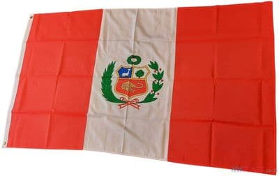Peru Flag - 5ft x 3ft | Standard Polyester