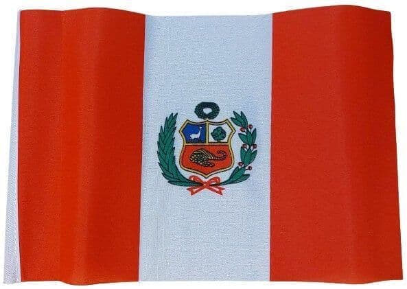 WEITBF 12 Kleine Peru-Flaggen – 20,3x30,5 Cm, Mit Holzstab, Für Dekoration & Events