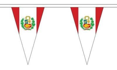 Peru Triangle Bunting (5m) - 12 Flags