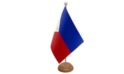 Philippines Wooden Table Flag
